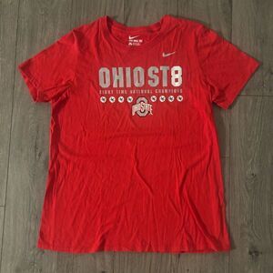 Nike Shirt Men's XL‎ OHIO STATE UNIVERSITY BUCKEYES Logo Swoosh T-Shirt Tee OSU